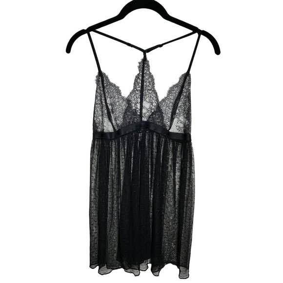 Victoria's Secret Other - Victoria's Secret Baby Doll Lace Chemise Nightie Black M